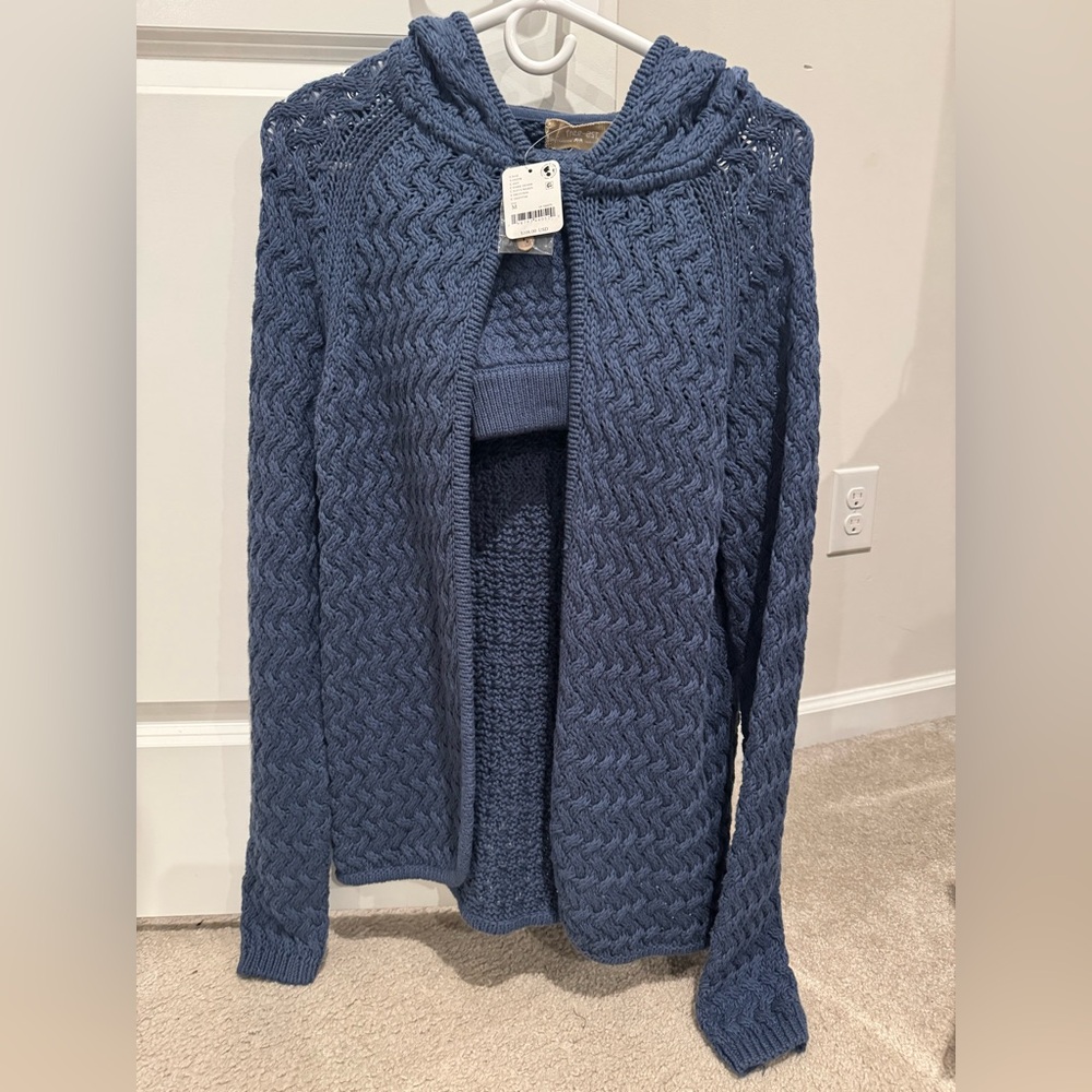 Free People Blue Laguna Crochet set